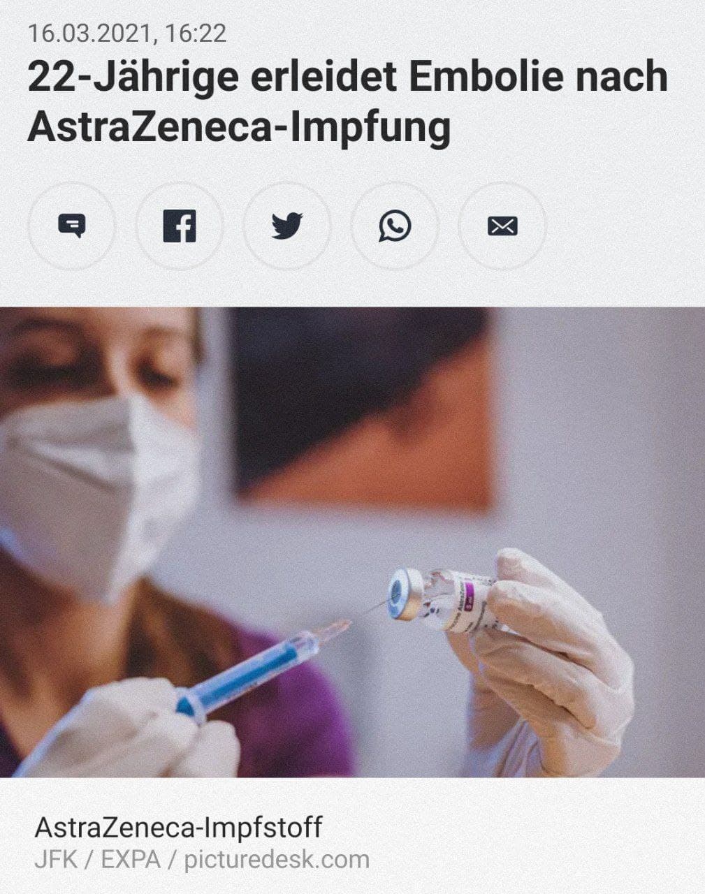 AstraZeneca Embolie AstraZeneca Embolie