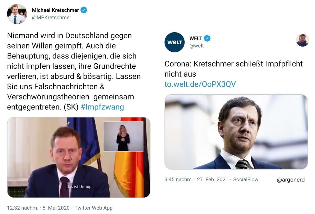 Kretschmer zu Impfpflicht