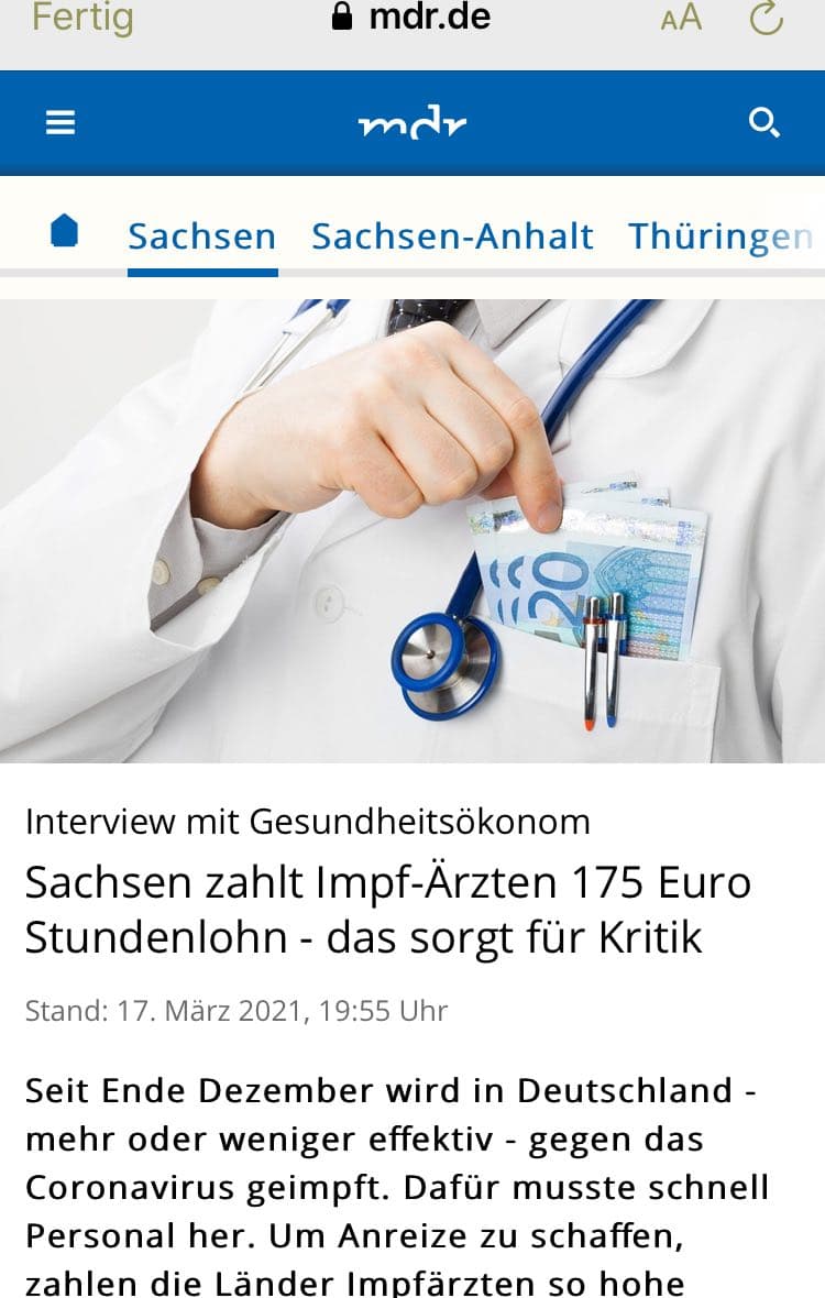 Sachsen besticht Ärzte Sachsen besticht Ärzte
