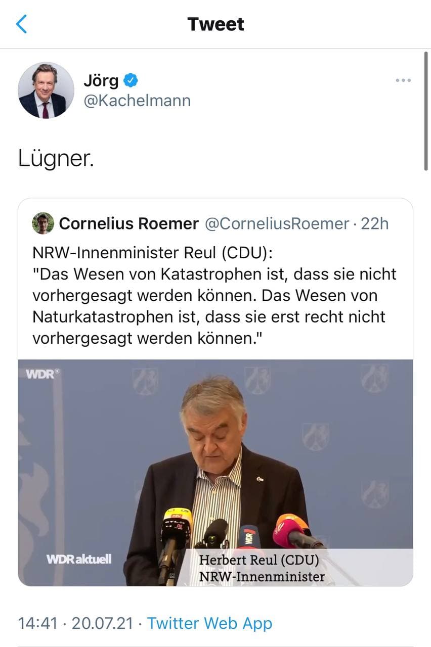 Kachelmann antwortet auf Reul